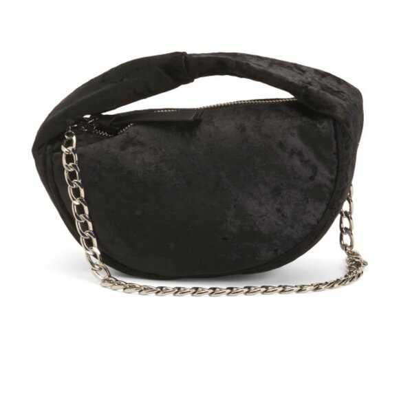 BY FAR Baby Cush Crushed Velvet Shoulder Bag - Picture 1 of 4